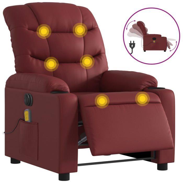 VidaXL Electric Reclining Massage Armchair, Relaxation Chair with Backrest, Seat with Armrests Living Room, Modern, 3206596