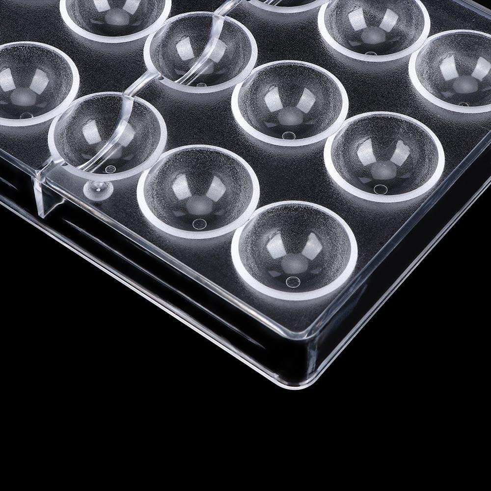 Clear DIY 24 Half Ball Polycarbonate Candy Maker Baking Tool Cake Mousse Mould Hard Chocolate Mold