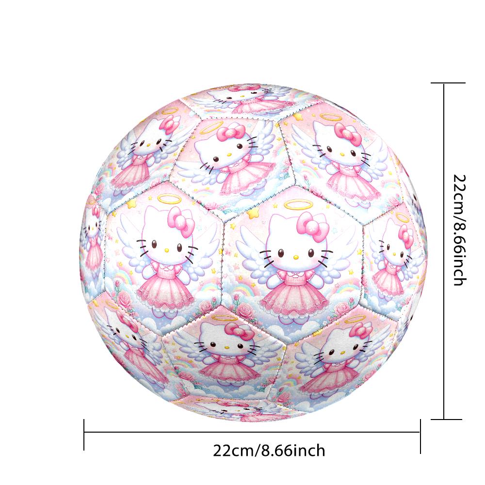 1pc Hello Kitty Pattern Football, Standard Size 5 Soccer Ball Stylish Sport Football for Competition Play and Training