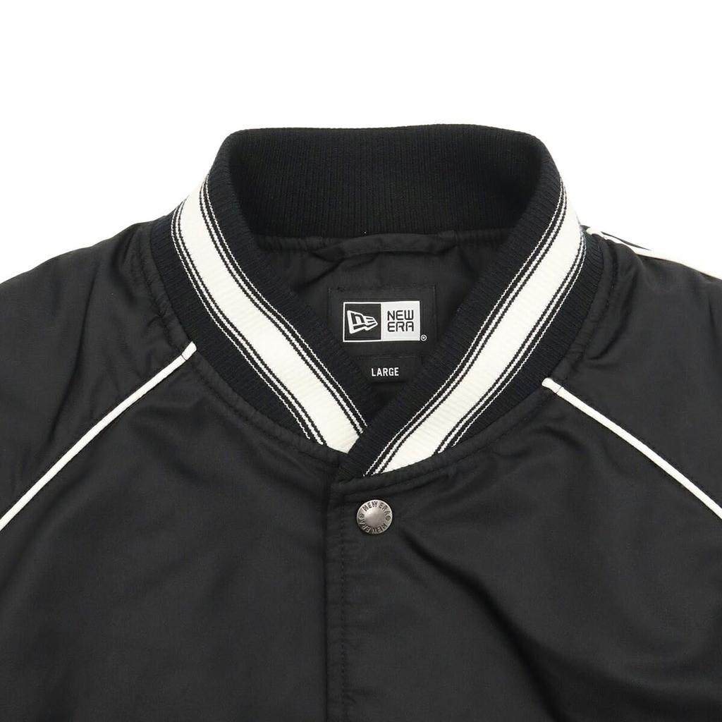 New Era MLB NYLA LA Varsity Size NYLON VARSITY LOSDOD 252 Jacket, Black, L, BLK,