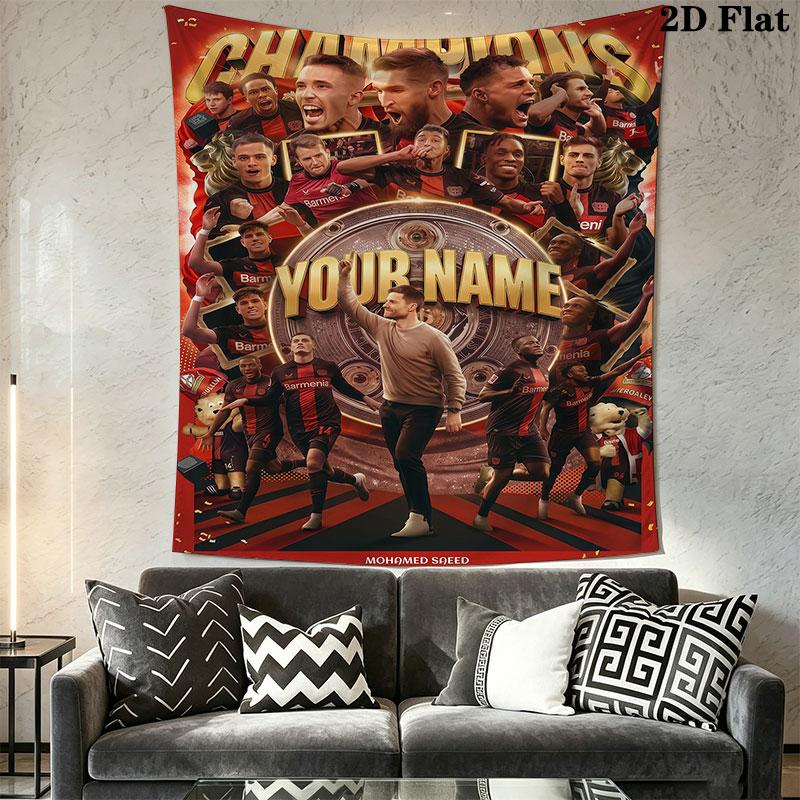 Custom Bayer Leverkusen Wall Hanging Printed Fabric Blanket Decorative Tapestries for Bedroom Living Room Home Decor