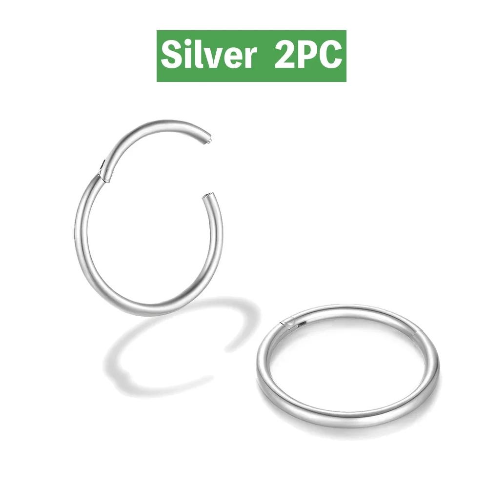 

Mariasz Minimalist 316L Stainless Steel Classic Nose Ring for Men Women Hoop Earrings Septum Helix Ear Piercing Jewelry 18G 4Pairs - 6 8 10 12mm