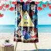 Brave Gravity Falls Print Beach Towel, Large Soft Quick Dry Towel for Beach Camping Swimming