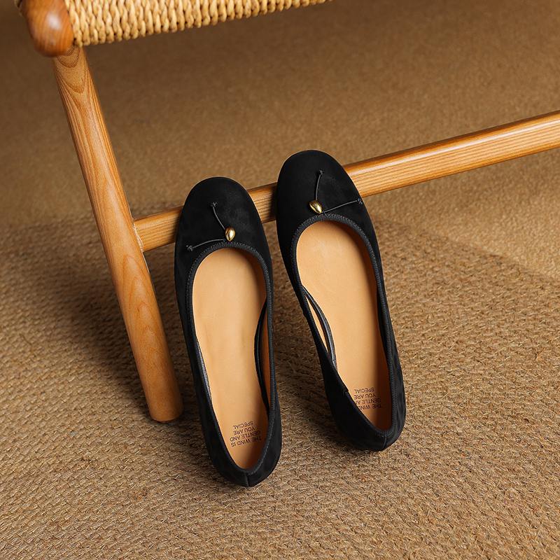 Krazing Pot Cow Skin Summer Spring Autumn Winter Flats Slip on Leopard Women Keep Warm Round Toe Bowtie Shallow Shoes