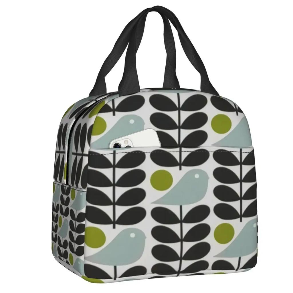 Orla Kiely Bubble Flowers Insulated Lunch Bag for Women Leakproof Scandinavian Thermal Cooler Lunch Tote Beach Camping Travel