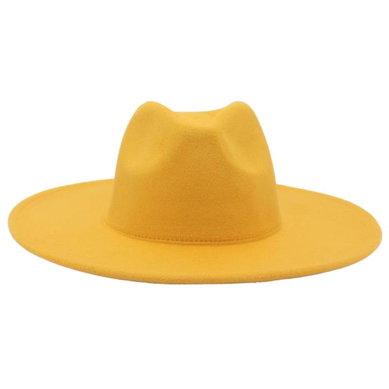 Fotografia di strada europea e americana imitazione lana cappello jazz retrò britannico uomo e donna a tesa larga cappello a cilindro cappello di feltro versatile ombra