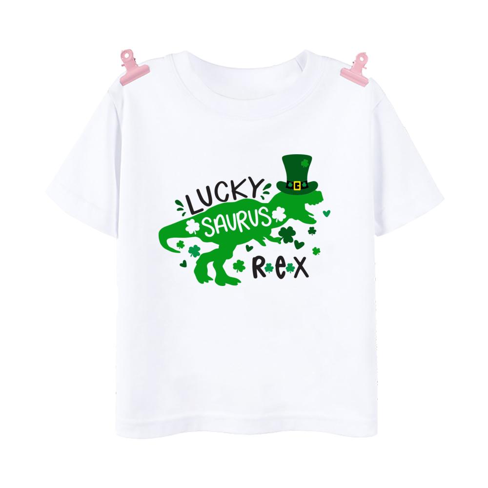 Happy St Patricks Day Printed Kids Shirts St Patricks Party Boys Girls Tshirt Holidy Child Short Sleeve Tops Summer T Shirt