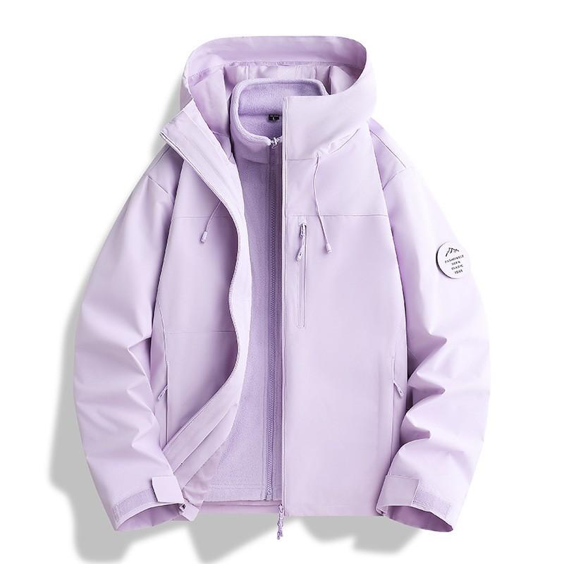 3-in-1 Fleece Lined Waterproof Windproof Jacket Outdoor Hiking Camping Skiing