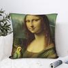 Cute Parrot Mona Lisa Pillow Case Novelty Pillow Cover Design Pillowcases For Sofa Home Decoration