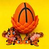3D Printed Dragon Egg Ornament Toy with Dragon Figurine Inside, Sports Ball Inspired Fidget Toy, Stress Relief Dragon Statue for Kids Adults Home