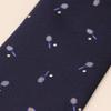 [CUFFSMANIA] Navy Tennis Tennis Racket Patterned Tie - A Fun, Unique Tie for Tennis Lovers.