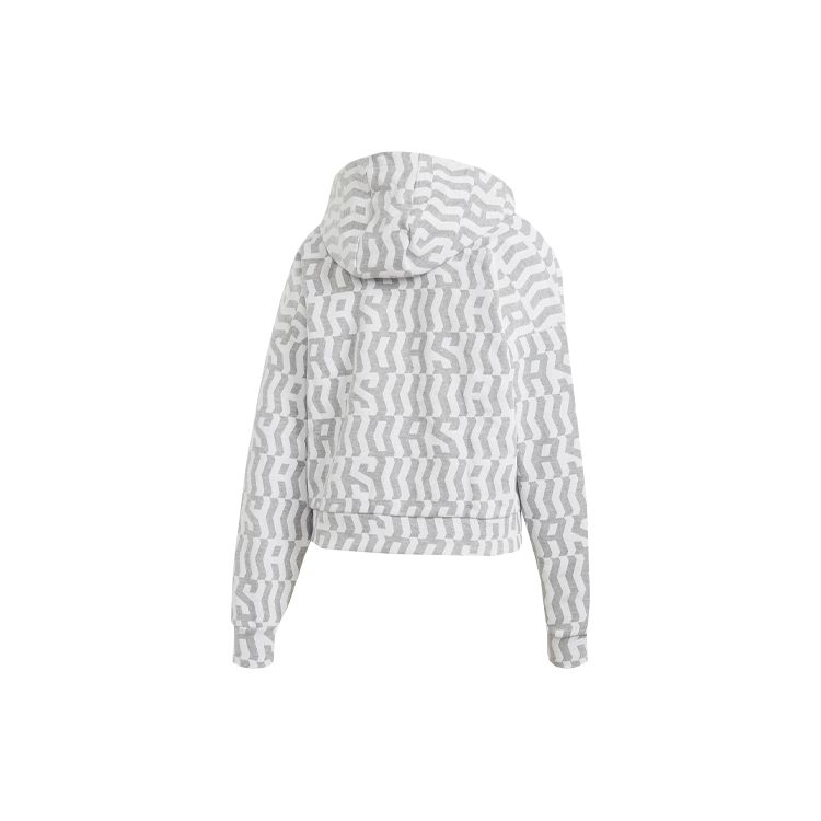 Adidas Dámská bunda s kapucí s celoplošným potiskem svrchní oděv šedá FL4225