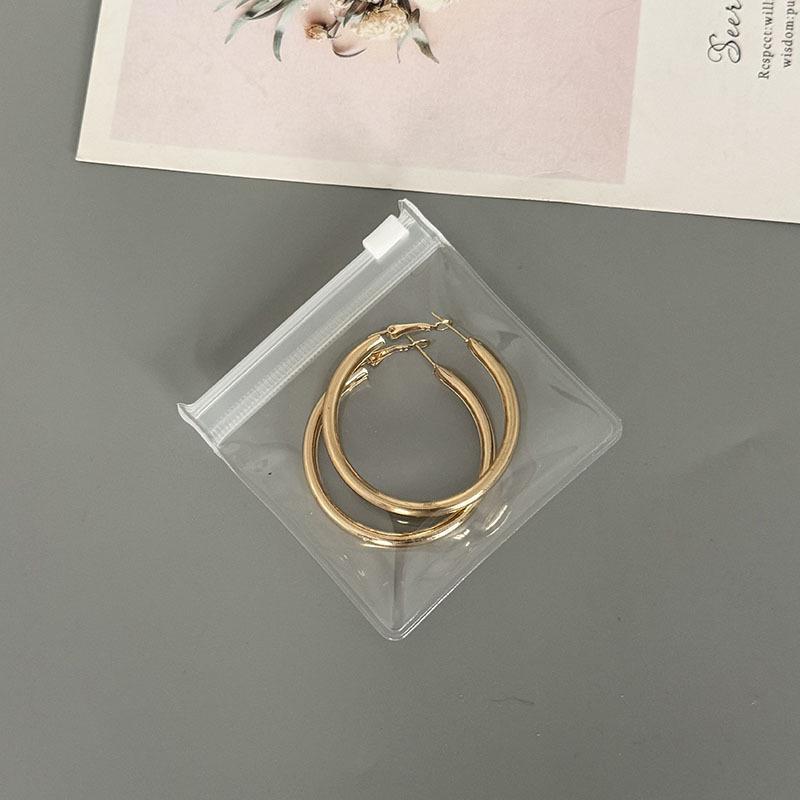 Non-yellowing, non-hardening frosted EVA zipper jewelry bags for earrings and bracelets