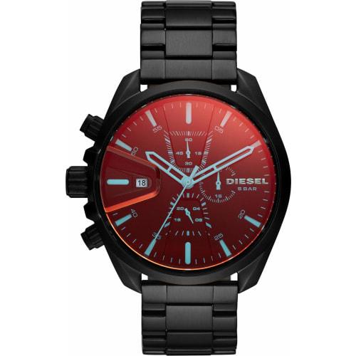 

Diesel Men s MS9 Chronograph Quartz Watch, One Size, Black/Red