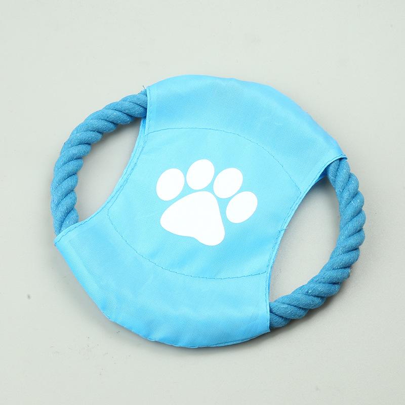Dog Bite Resistant Cotton Rope Knot Frisbee Training Toy