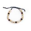 Ins Retro Ethnic Shell Bead Bracelet, Handmade Wood Bead Wrist Jewelry