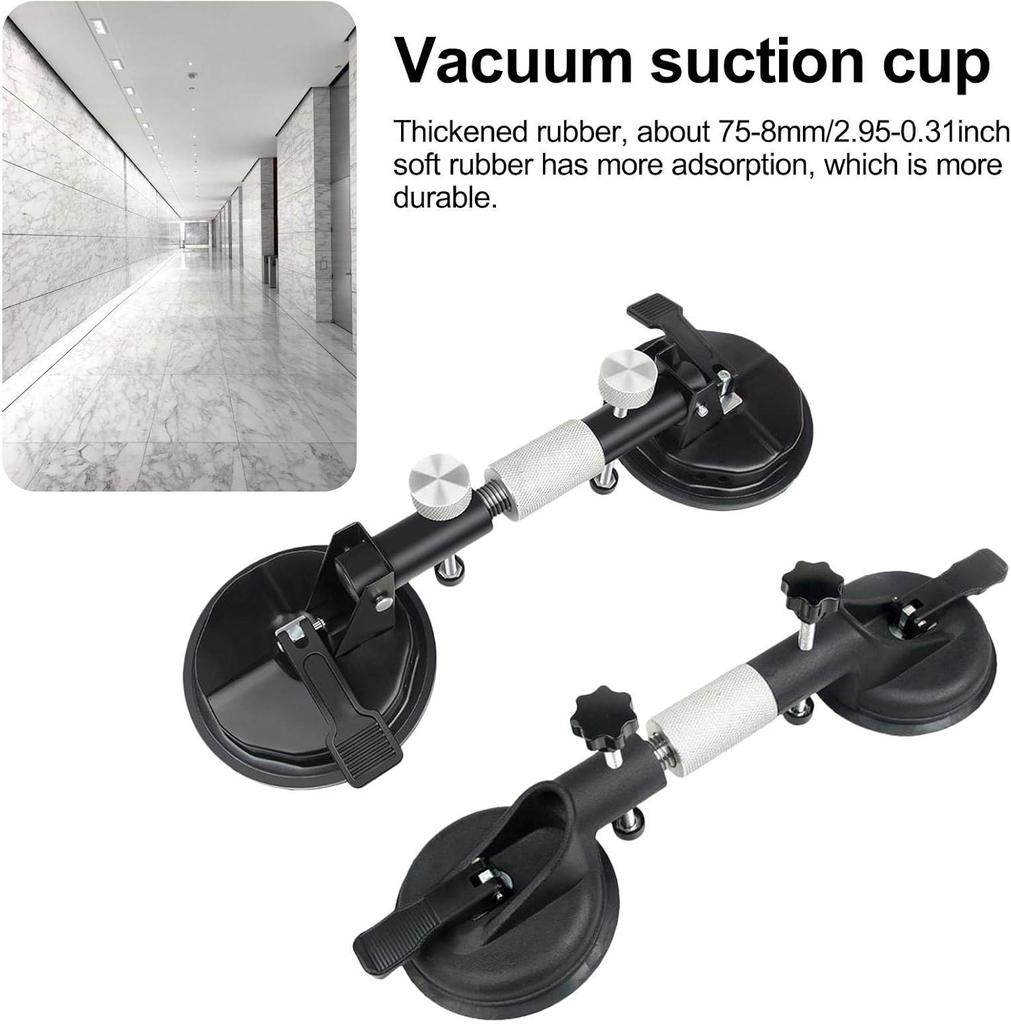 Heavy-duty aluminum alloy vacuum suction cup glass puller floor gap repair tool Black