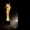 Customized Gold-plating Resin Trophy Award Souvenir, Excellent Character, Home Decoration, Creative, Crystal Base, Engraving 1Pc