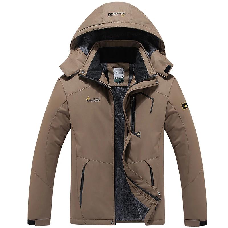 Men's Winter Waterproof Snowboard Wear Outdoor Coat Men Fleece Jackets For Husband Windproof Hooded
