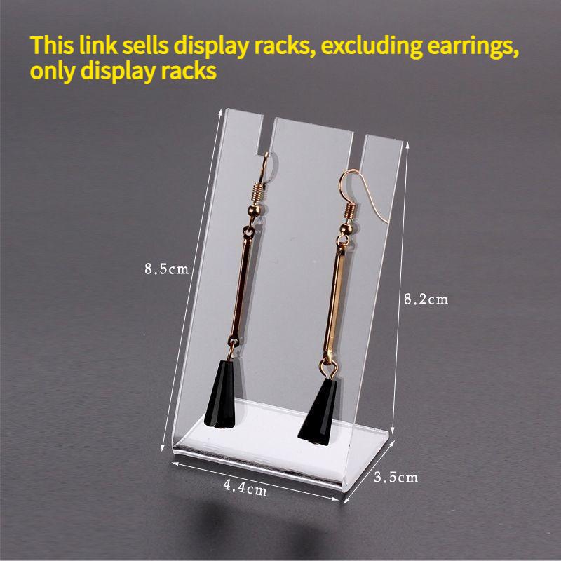 

8.5x4.4x3.5cm Acrylic L-shaped Earring Display Stand Jewelry Storage Rack Necklace Pendant Prop Display Racks Jewelry Store Dedicated Display Board 3pcs прозрачный