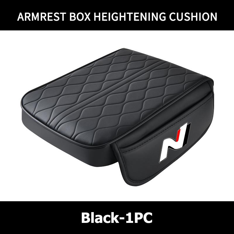 For Hyundai Leather Car Armrest Mat Center Console Arm Rest Protection Cushion Cover GDi N Line i10 Azera Genesis G70 G80 G90 PP37