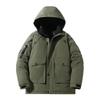 350 Jin Men's Extra Large Slimming Down Jacket - Plus Size Thickened Mid-Length Cotton Coat for Larger Sizes
