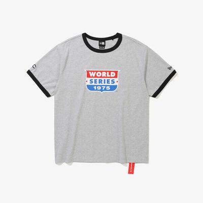 New Era Chicago Cubs Serie Mundial Camiseta Ringer Gris Jaspeado 15147507