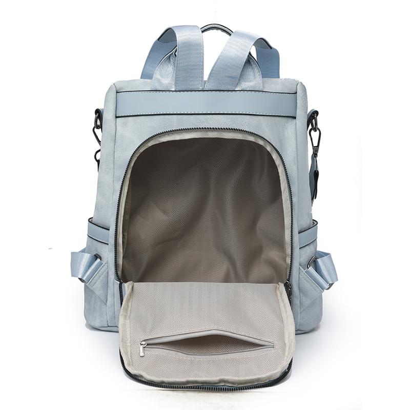 Plecak Damski Plecak o Dużej Pojemności z Miękkiej Skóry