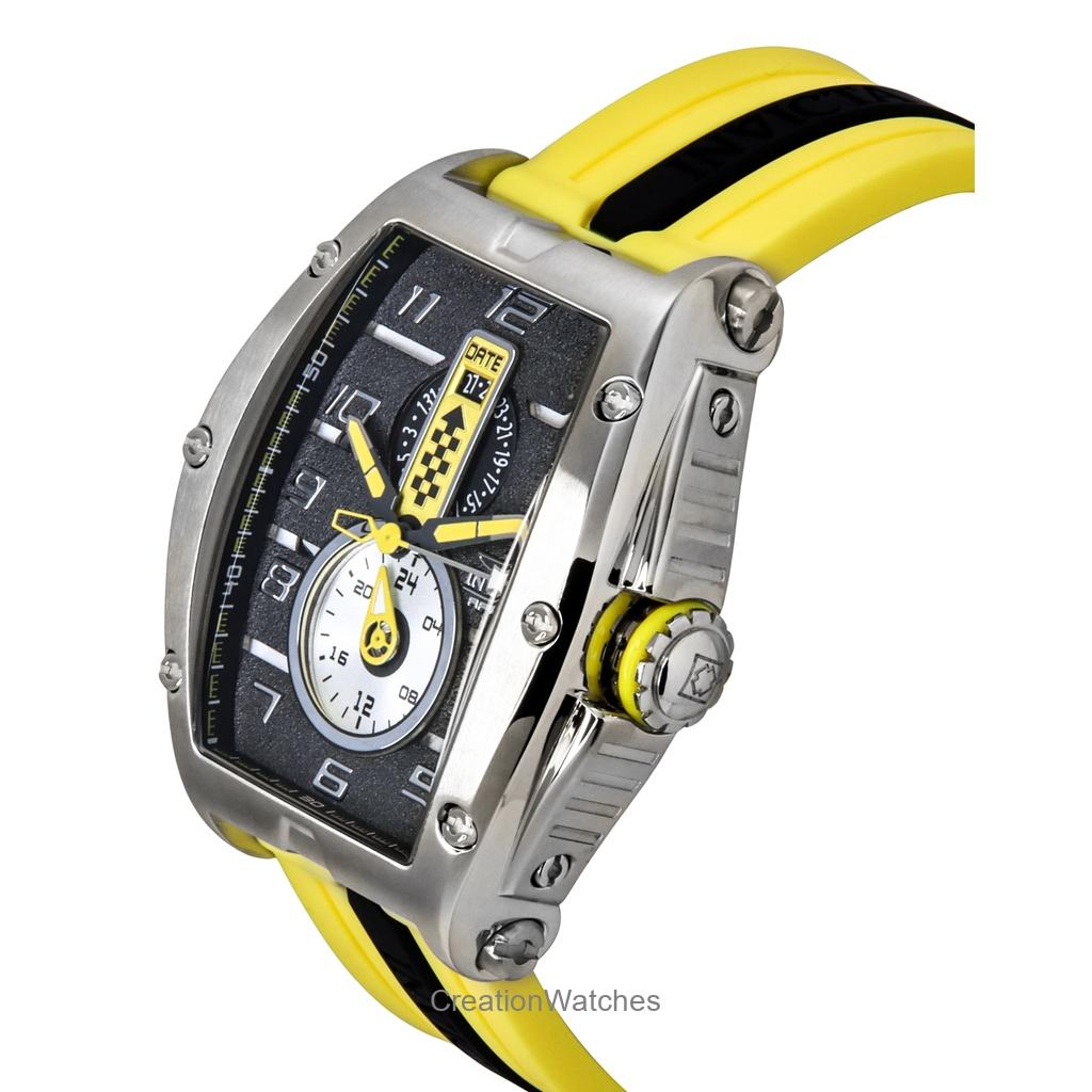 INVICTA Racing Silicone Strap Black Dial Quartz 47383 100M Men's Watch