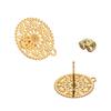 10pcs 304 Stainless Steel Hollow Flower Studs for DIY Drop Earrings Post Findings Jewelry Making Dangle Charms Connectors