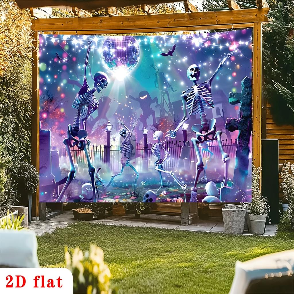 Halloween printed polyester background fabric, suitable for decorating gardens at parties