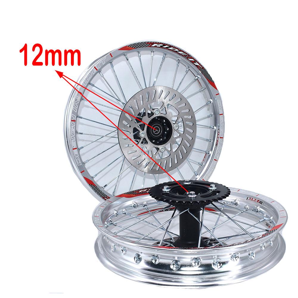 1.60-17 inch Front 1.85-14 inch Rear Rims with sprocket Disc Brakes For KLX CRF Kayo BSE Dirt Pit Bike Motorcycle