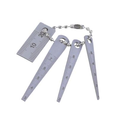 4Pcs Precisions Steel Tapered Gauge Set Gaps Hole Measuring Tool Small Rulers Wedge Feeler Rulers Hole Inspection Tool
