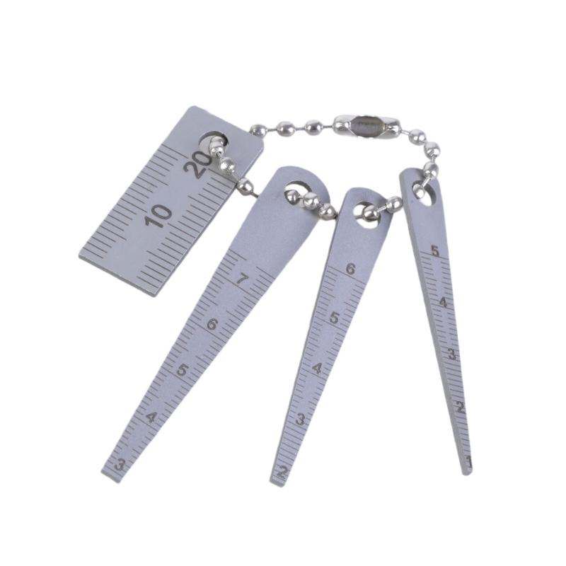 Multipurpose 4Pcs Steel Tapered Gauge Set for DIY Project High Precisions Wedge Feeler Hole Tapered Ruler Measuring Tool 1