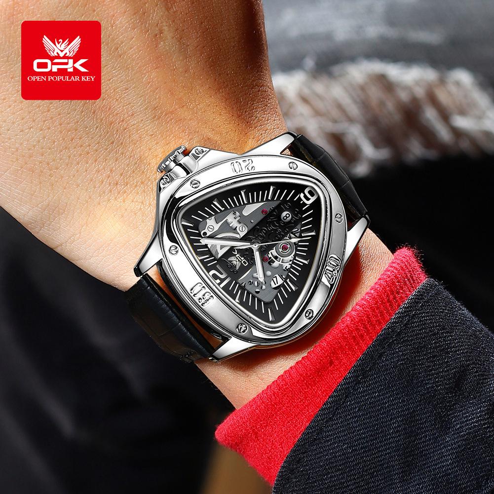 OPK Watch Men's Casual Triangle Large Dial Quartz Watch Men's