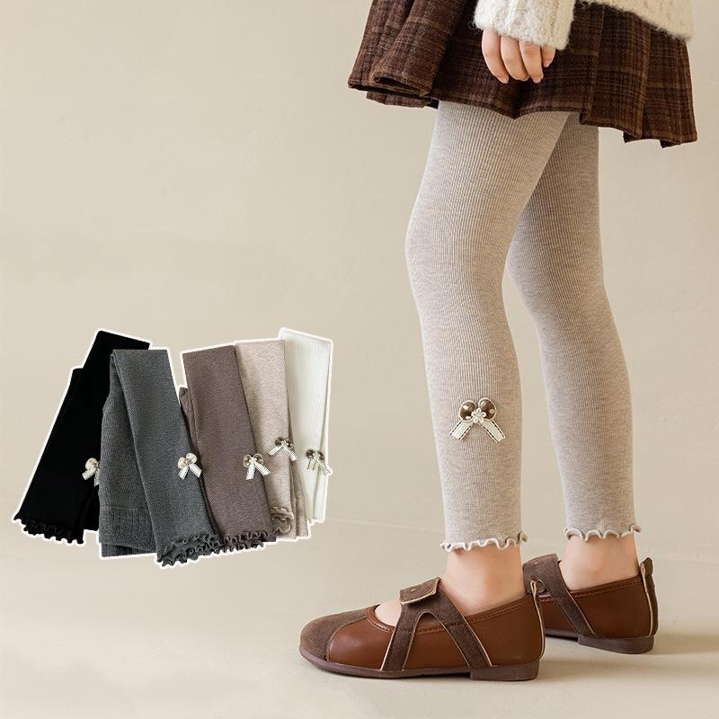Spring Autumn Baby Pants Newborn Girls Leggings Striped Cotton Princess Pants Kids Children School Uniform Leggings Tights