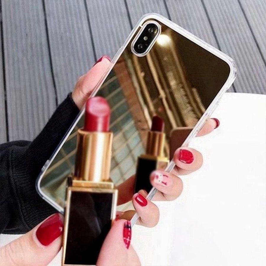 Makeup Mirror Bling Silicone Case For Realme 9 Pro OPPO A96 A54 A74 A94 A79 5G A76 A53 A16 A38 A57 A77 A60 Cover
