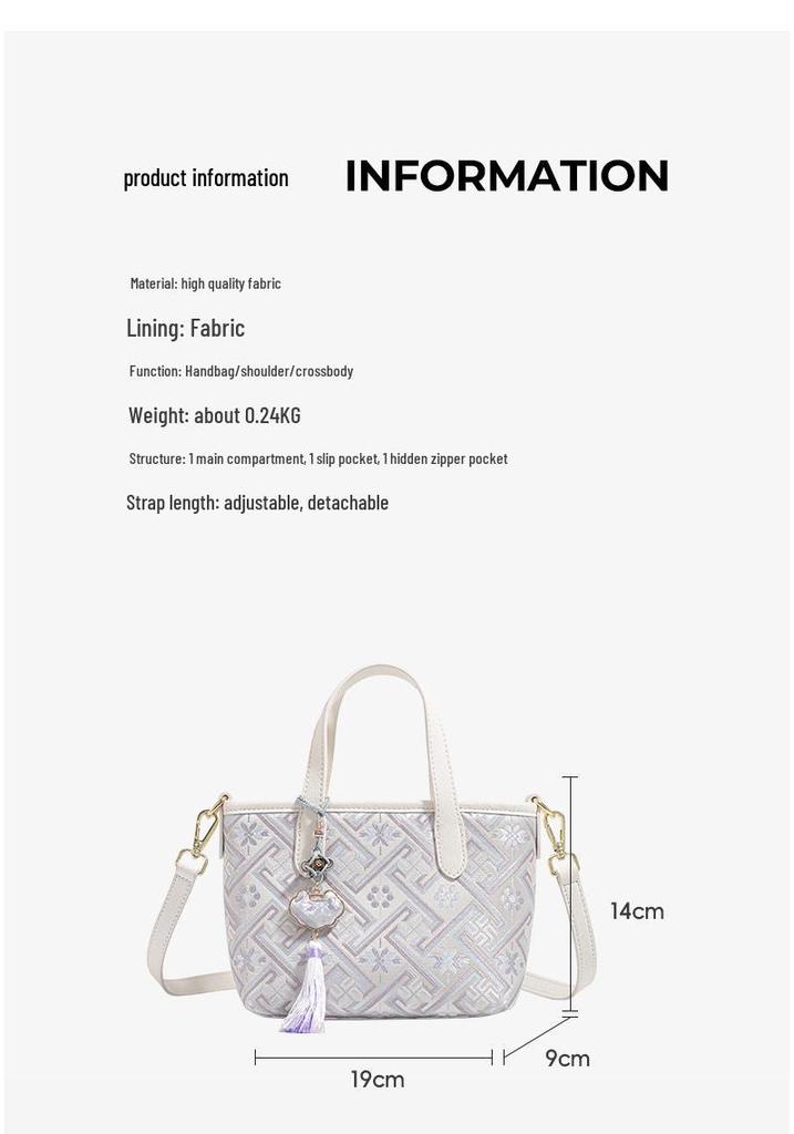 Guangxi Zhuang Brocade Women's Versatile Bag - 2026 High-End, Simple Design, Handheld, Shoulder, Crossbody.