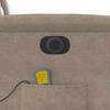 Electric Recliner Chair with Lift Assist Taupe Microfiber Fabric
