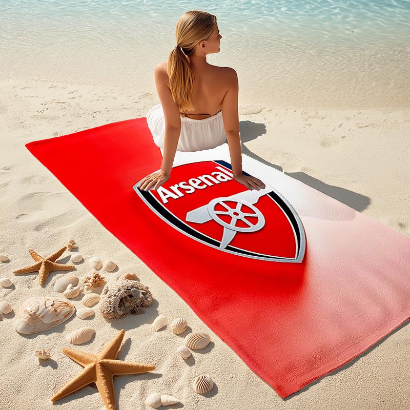 1pc A-Arsenal Beach Towel, Comfortable and Thick, and Swimming/Bath/Picnic/Camping Towel, Suitable for Seaside Beaches