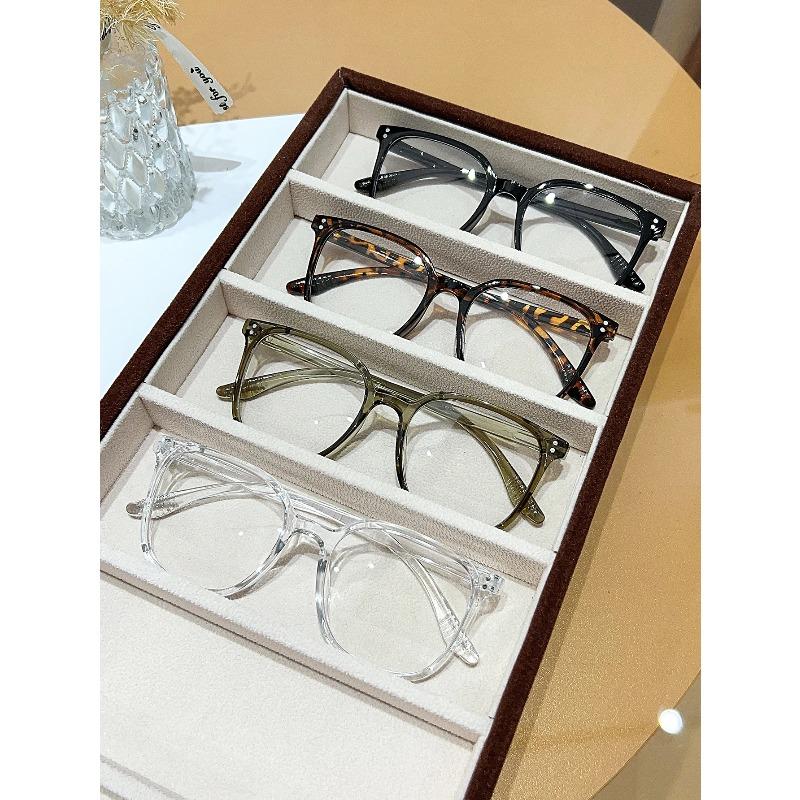 1Pc European and American Classic Popular Square Frame Glasses Set Men's and Women's Fashion Glasses