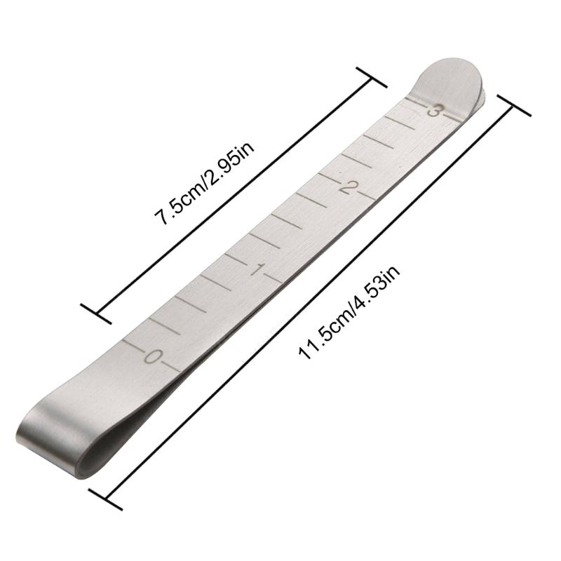 5Pcs Ruled Hemming Clips Metal Sewing Clips with 3" Engraved Measuring Ruler Perfect for Hemming Quilting Fabric Binding