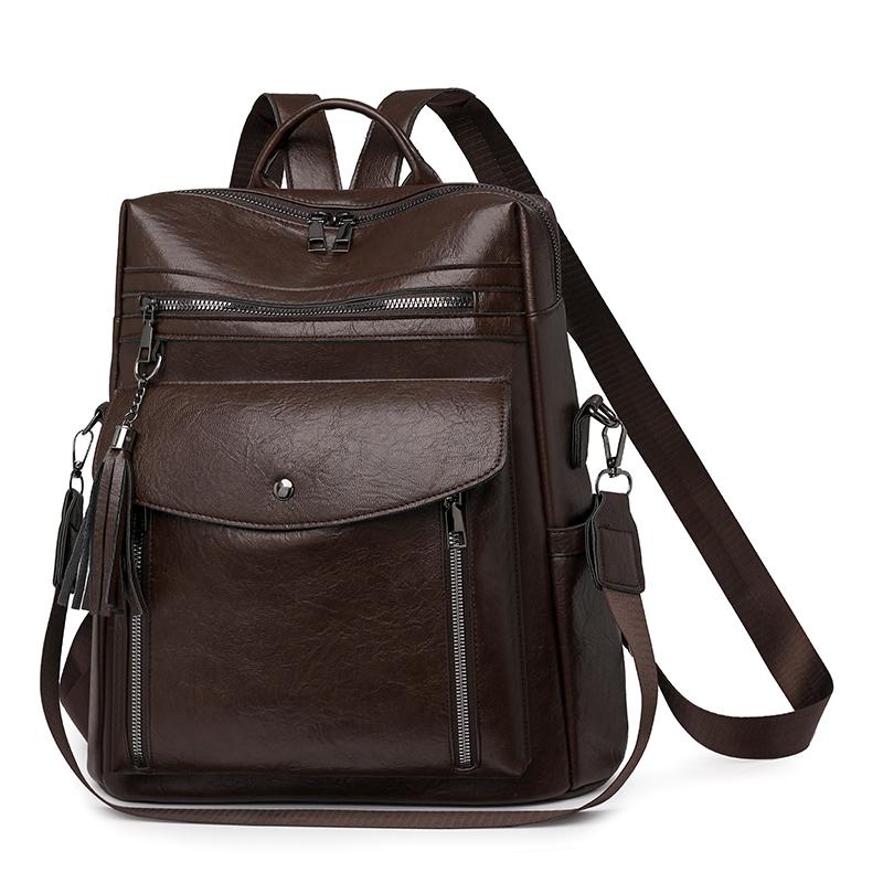 Women's Backpack Color Contrast Outdoor Travel Backpack Dual-use Shoulder Bag