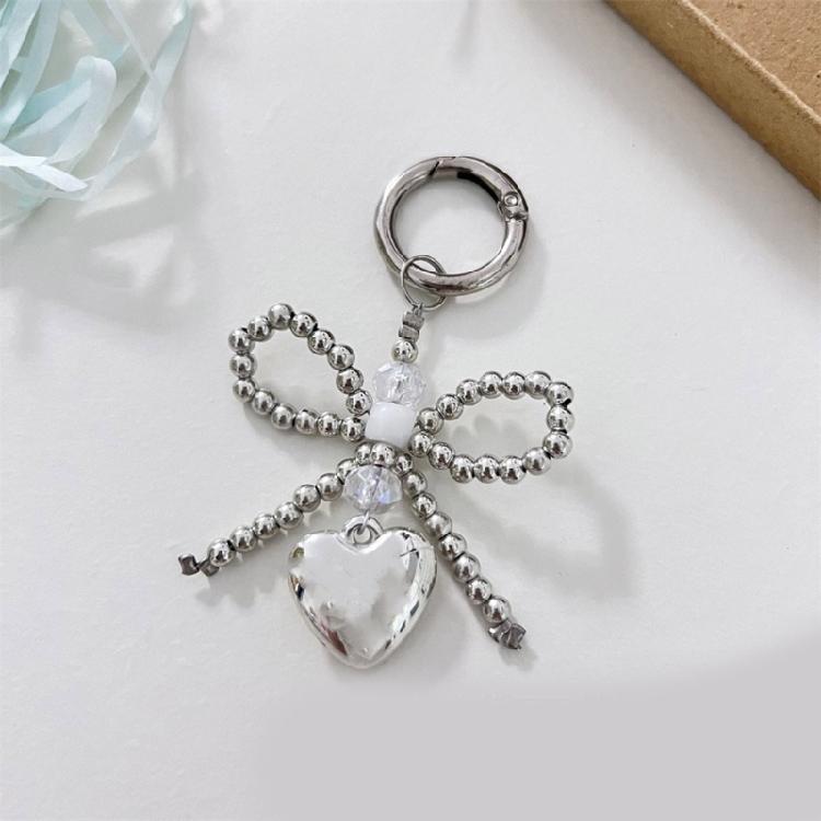 Lovely Keychain Pendants Sturdy Alloy Bowknot with Elegant Charm Bag Accessories for Trendy Ladies Women Daily Use