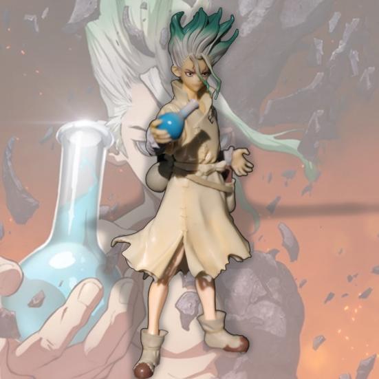 Figure Model Anime Dr Stone Action Ishigami Senkuu PVC Simulation Miniature Collectible for Kids