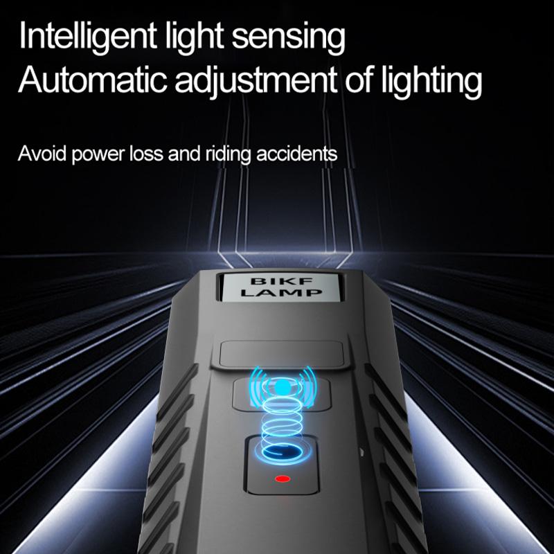 Intelligent light sensing bicycle light riding light TYPE-C charging digital display high brightness road bike sensing night ri