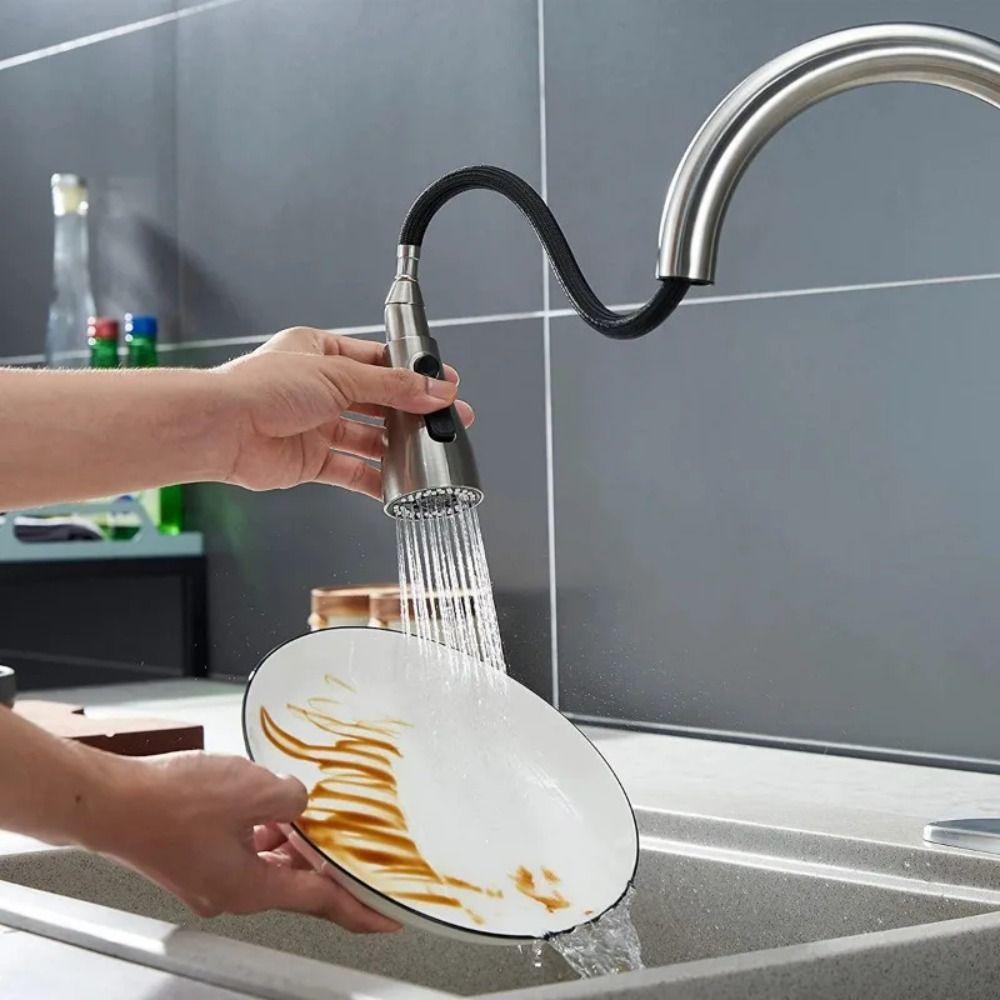 Odolná nerezová výsuvná hlavice baterie Sprcha Plastový dřezový kohoutek Náhradní perlátor Výsuvná tryska Náhradní příslušenství