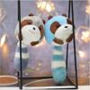 Cute Small Raccoon Plush Toy  Odd-Tailed Bear Stuffed Doll School Bag Pendant Keychain Doll 18CM