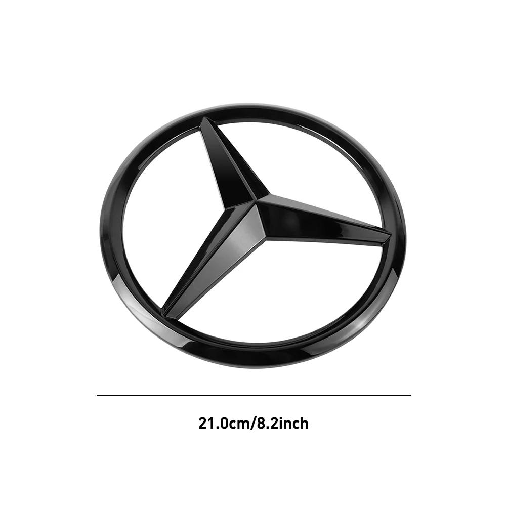 2025 Hot For Benz 1pc 188mm/210mm ABS Car Front Grille Badge Decal Cover Emblem For Benz W204 W205 W210 W211 W212 W213 A/C/E/S C