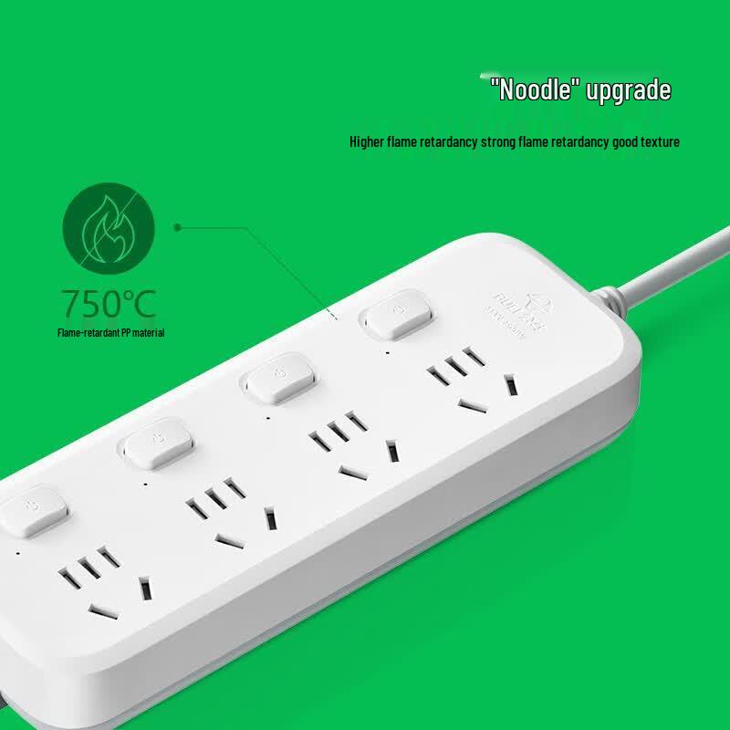 BULL New National Standard 4-Outlet Individual Control Power Strip CN Plug (adapter Included)